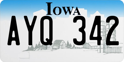 IA license plate AYQ342