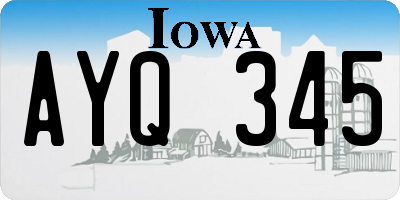 IA license plate AYQ345