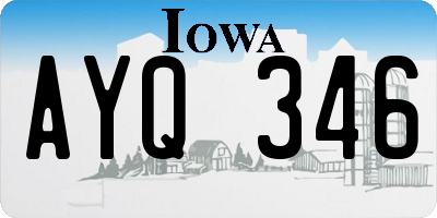 IA license plate AYQ346
