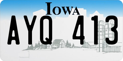 IA license plate AYQ413