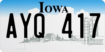 IA license plate AYQ417