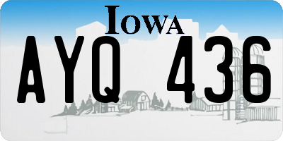 IA license plate AYQ436