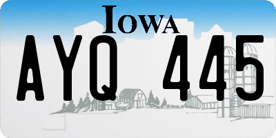 IA license plate AYQ445