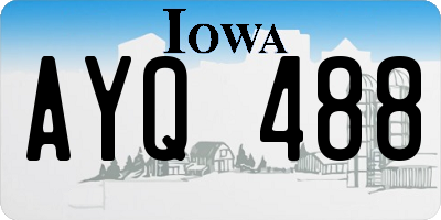IA license plate AYQ488