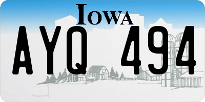 IA license plate AYQ494