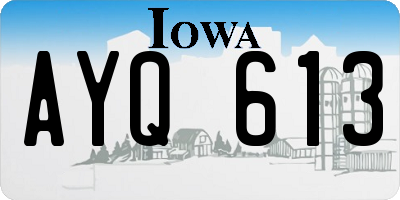 IA license plate AYQ613