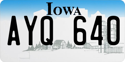 IA license plate AYQ640