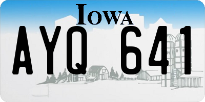 IA license plate AYQ641