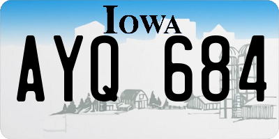 IA license plate AYQ684