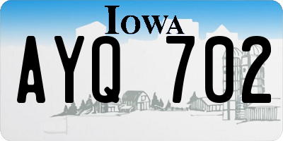 IA license plate AYQ702