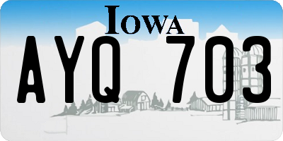 IA license plate AYQ703