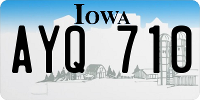 IA license plate AYQ710