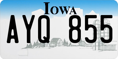 IA license plate AYQ855