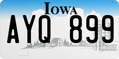IA license plate AYQ899