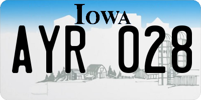 IA license plate AYR028