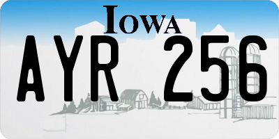 IA license plate AYR256