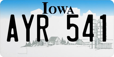 IA license plate AYR541