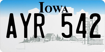 IA license plate AYR542