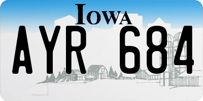 IA license plate AYR684