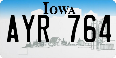 IA license plate AYR764