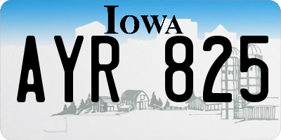 IA license plate AYR825