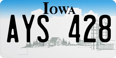 IA license plate AYS428