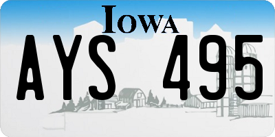 IA license plate AYS495