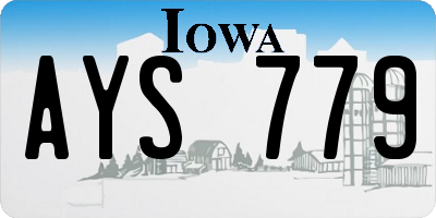 IA license plate AYS779