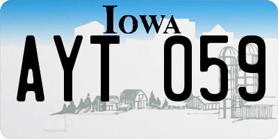 IA license plate AYT059