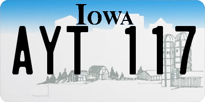IA license plate AYT117