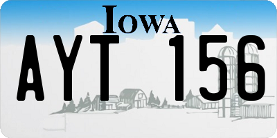 IA license plate AYT156