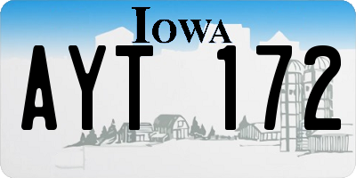 IA license plate AYT172