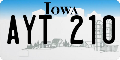 IA license plate AYT210