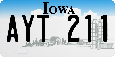 IA license plate AYT211