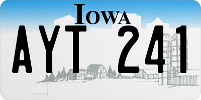 IA license plate AYT241