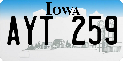 IA license plate AYT259
