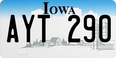 IA license plate AYT290
