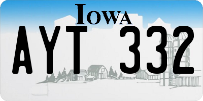 IA license plate AYT332