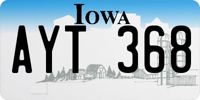 IA license plate AYT368