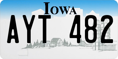 IA license plate AYT482