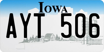 IA license plate AYT506