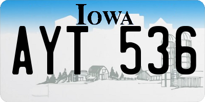 IA license plate AYT536