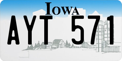 IA license plate AYT571