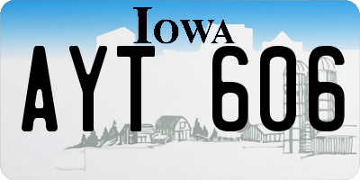 IA license plate AYT606