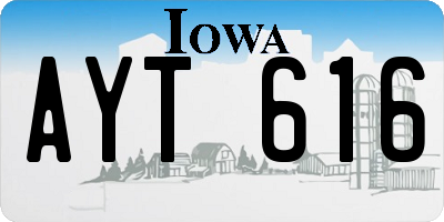 IA license plate AYT616