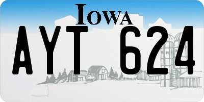 IA license plate AYT624