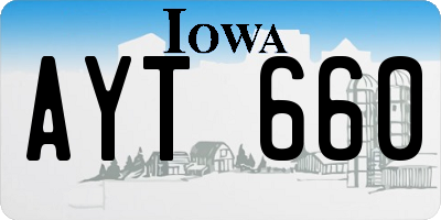 IA license plate AYT660