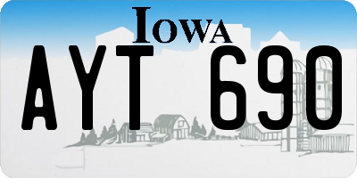IA license plate AYT690