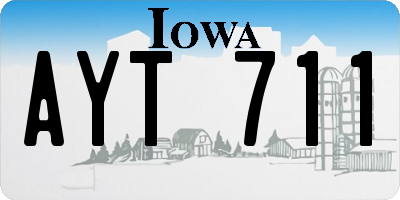 IA license plate AYT711