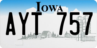 IA license plate AYT757
